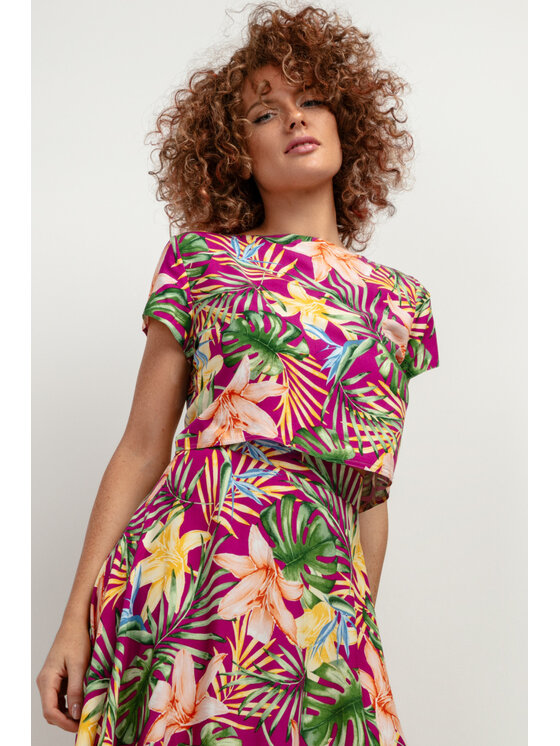 Tessita Tessita Spódnica maxi SPÓDNICA_T407_5_XXL Fioletowy Regular Fit