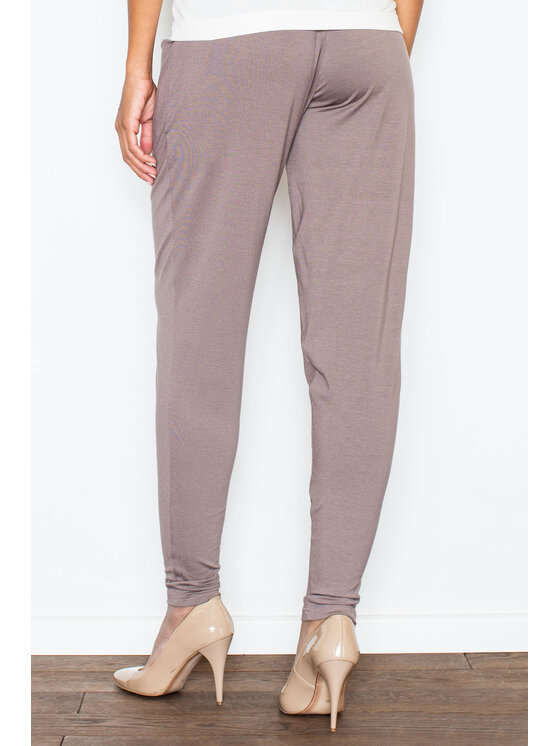 FIGL FIGL Dámske nohavice M280 Hnedá Regular Fit