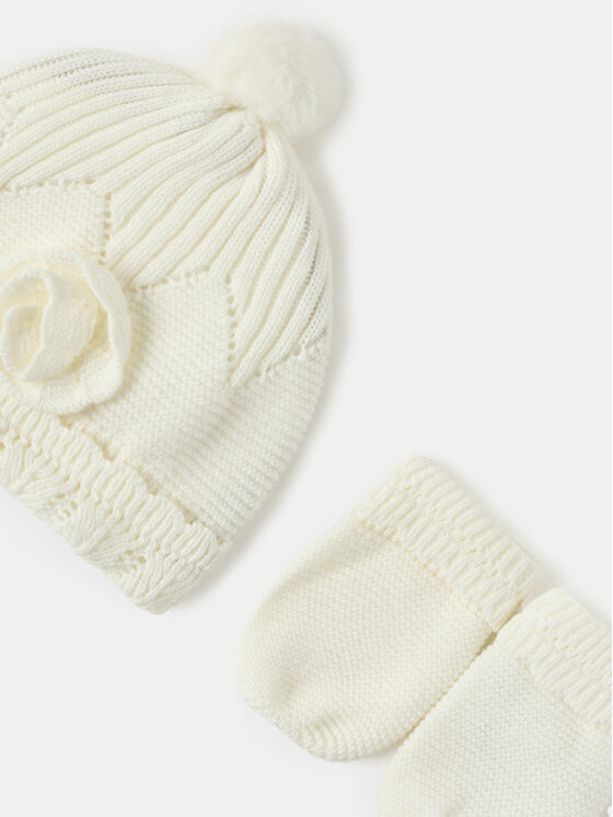 Mayoral Mayoral Zestaw Szalik i Czapka 9767 Écru