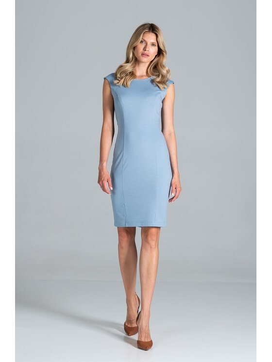FIGL FIGL Šaty M834 Modrá Slim Fit