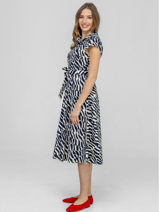 Perso Perso Letné šaty RBE266263F Tmavomodrá Regular Fit