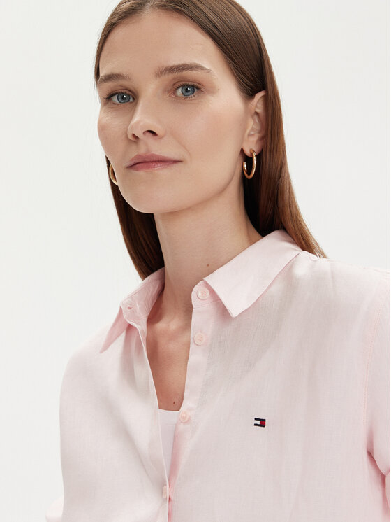 Tommy Hilfiger Tommy Hilfiger Cămașă WW0WW42037 Roz Relaxed Fit