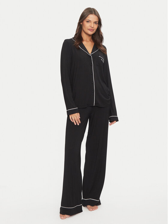 Guess Pyžamo Carlyn O4BX07 KCIN2 Čierna Regular Fit