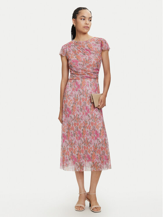 Swing Swing Sukienka koktajlowa 5AJ03000 Różowy Regular Fit