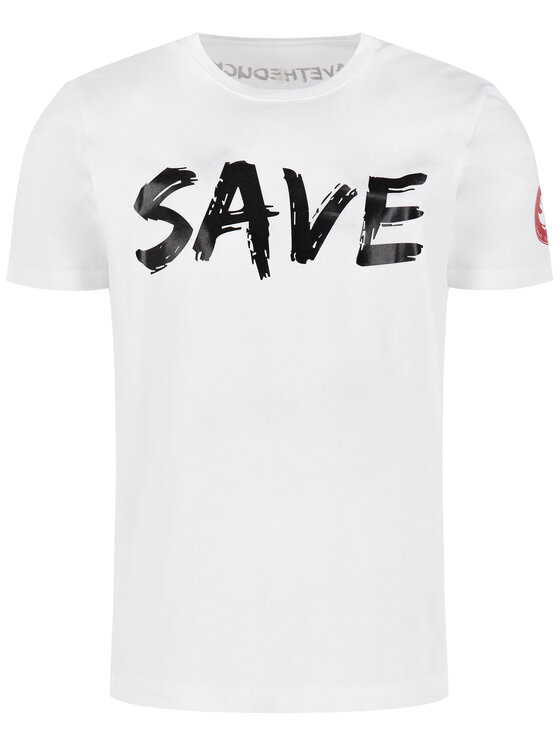 Save The Duck Save The Duck T-shirt DT401M JESYX Blanc Regular Fit