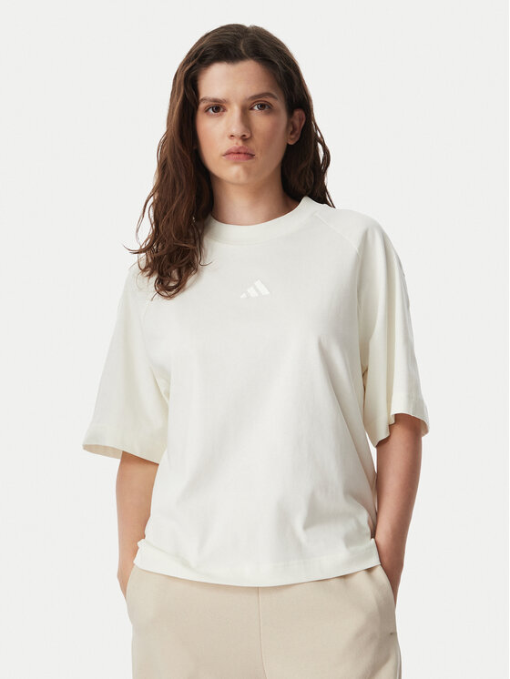 adidas Majica Kit Small Logo KT0297 Kremna Regular Fit