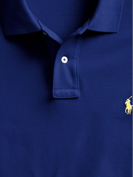 Polo Ralph Lauren Polo Ralph Lauren Polo majica Core Replen 710795080 Mornarsko modra Slim Fit