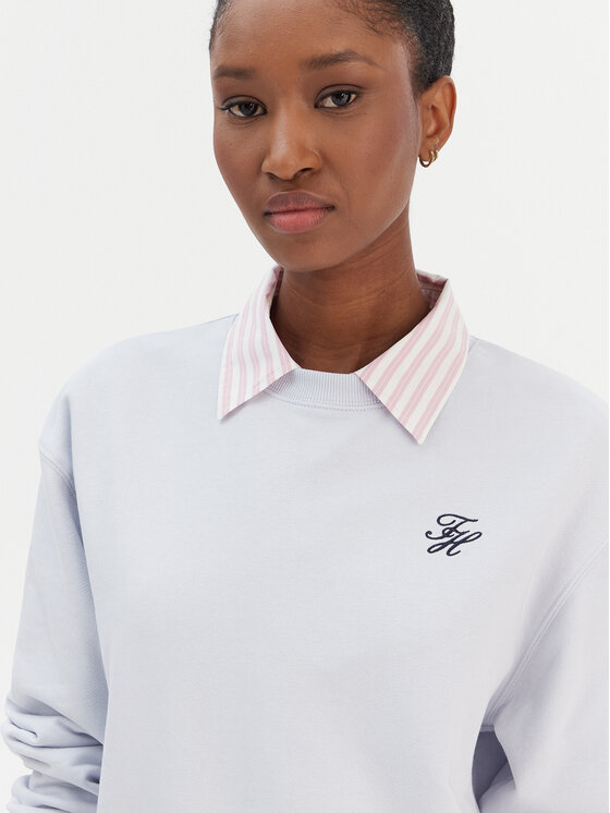 Tommy Hilfiger Tommy Hilfiger Mikina Script WW0WW49418 Světle modrá Regular Fit