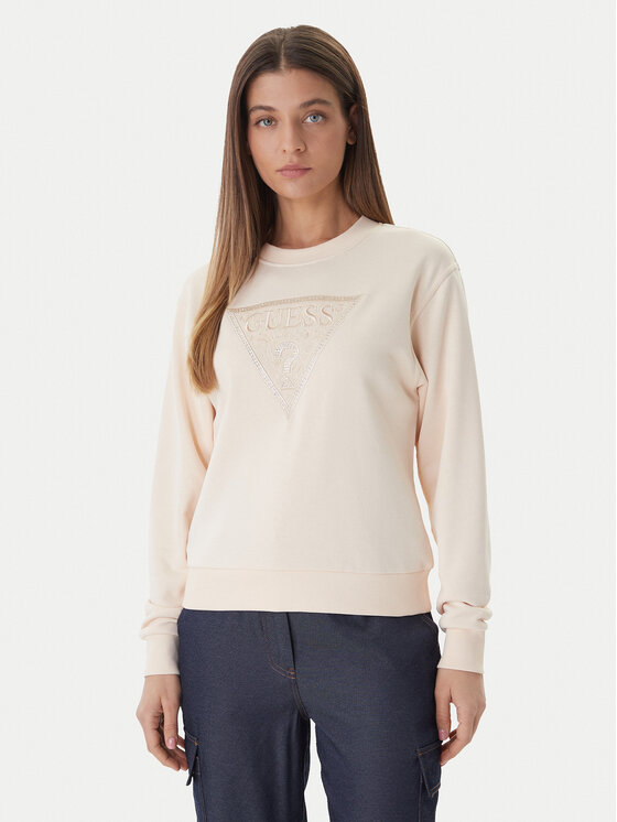 Guess Mikina W6GQ09 K3183 Ružová Regular Fit