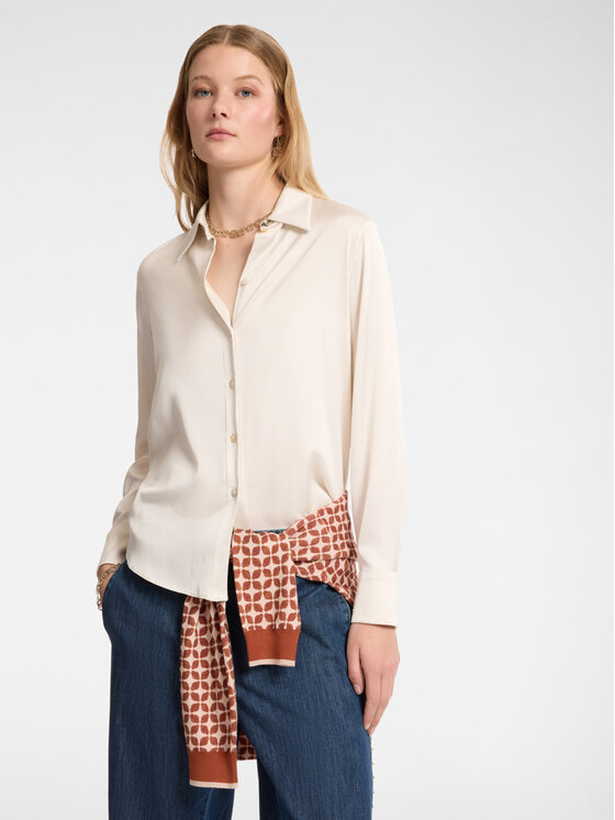 Elena Mirò Elena Mirò Camicia 5127P100232N021 Bianco Slim Fit