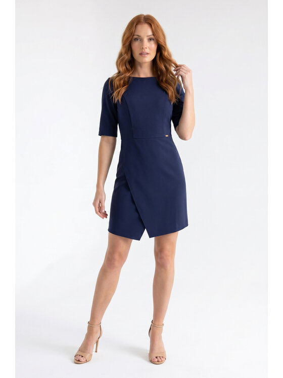 FIGL FIGL Sukienka koktajlowa M1372 Granatowy Fitted Fit