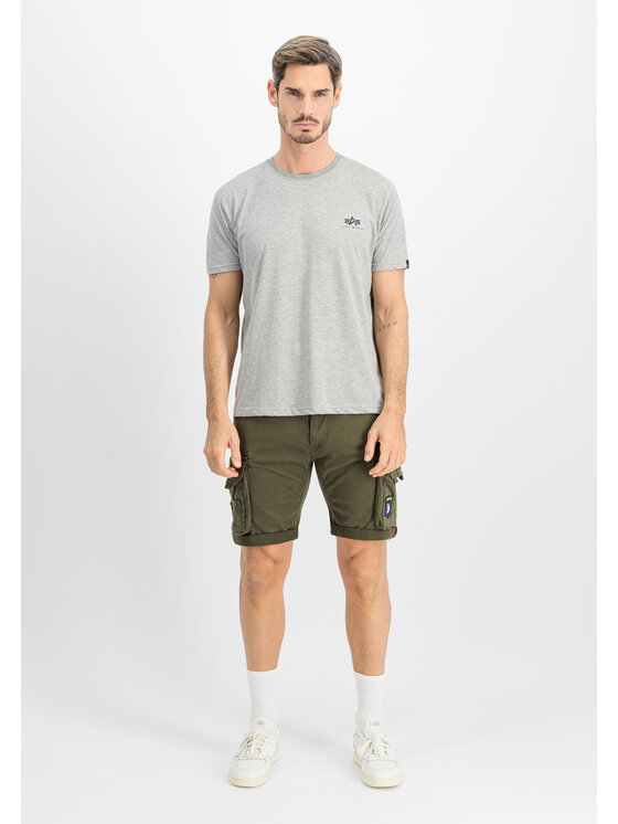 Alpha Industries Alpha Industries Szorty Crew Patch Short Zielony Slim Fit