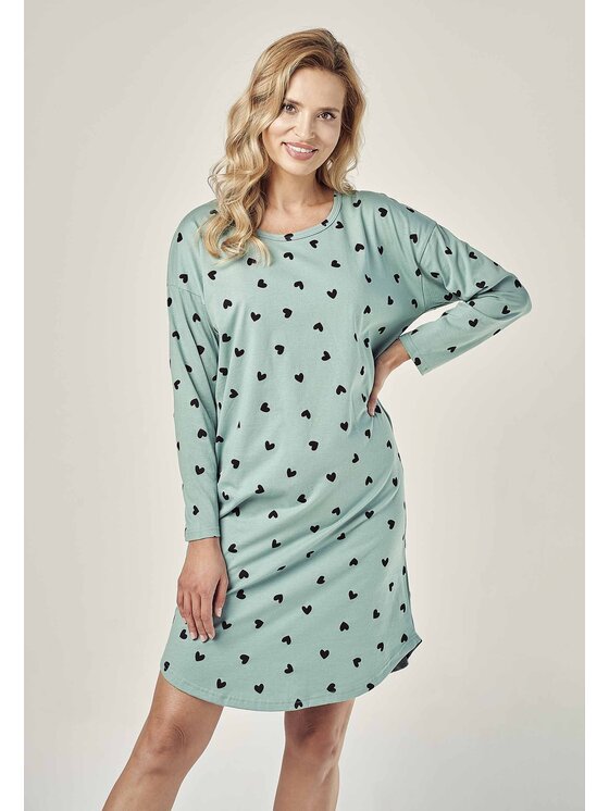 Taro Taro Koszula nocna 2978-01 Zielony Basic Fit