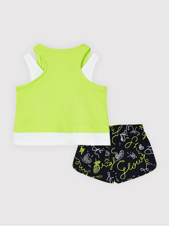 Completo sportivo maglietta e shorts 3221 Verde