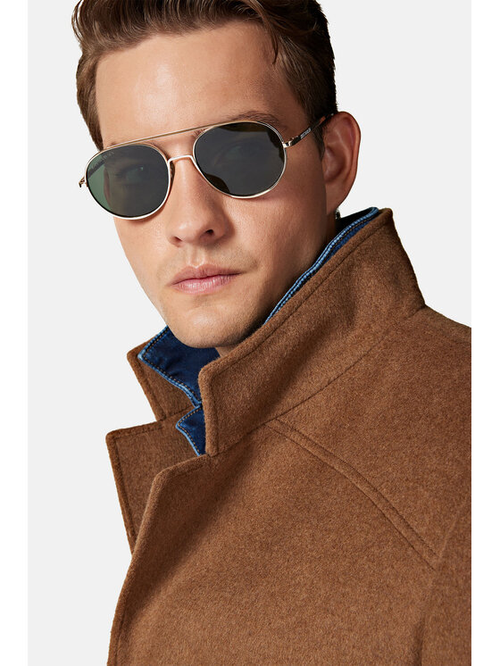 Lancerto Lancerto Płaszcz wełniany Simpele PC073223000011 Brązowy Regular Fit