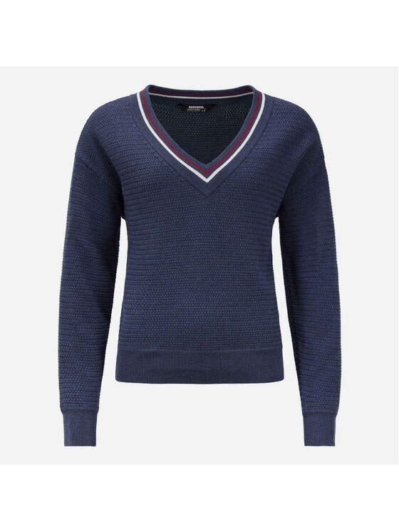 Rossignol Rossignol Sweter W Knitted V Neck Granatowy Regular Fit