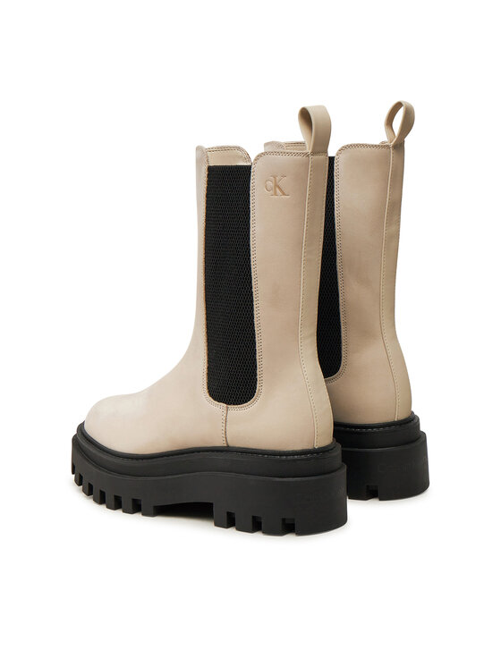 Calvin Klein Jeans Calvin Klein Jeans Chelsea cipele Flatform Chelsea Boot Mg Nb YW0YW01684 Bež