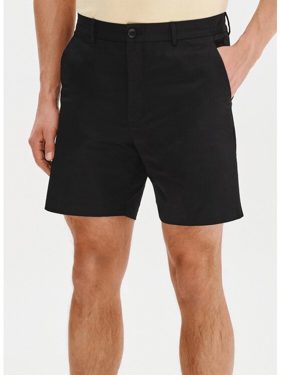 Pako Lorente Pako Lorente Szorty materiałowe P25SF-WS-006 Czarny Regular Fit