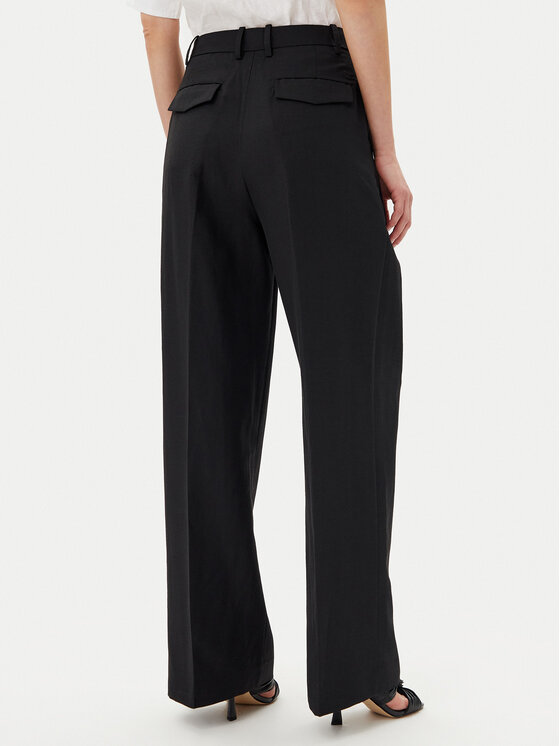Tommy Hilfiger Tommy Hilfiger Pantaloni di tessuto WW0WW45460 Nero Relaxed Fit