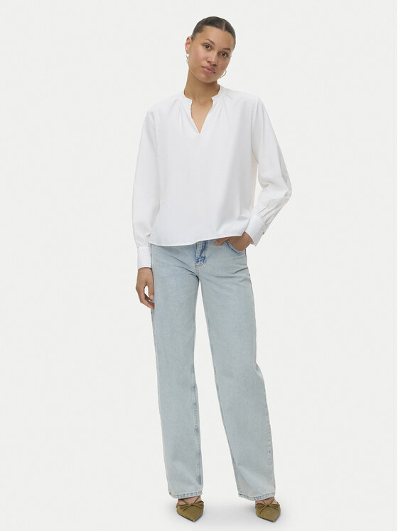 Vero Moda Vero Moda Bluzka Fanni 10336937 Biały Loose Fit