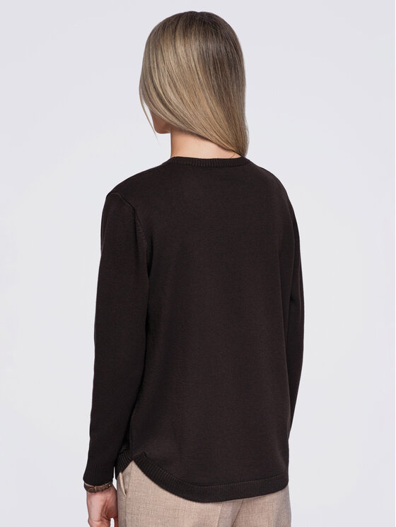 Ombre Ombre Svetr OW-SW-E0027 Hnědá Regular Fit
