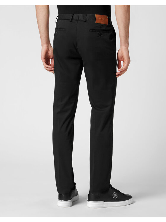 PHILIPP PLEIN PHILIPP PLEIN Chino kalhoty 385 Černá Chino Fit