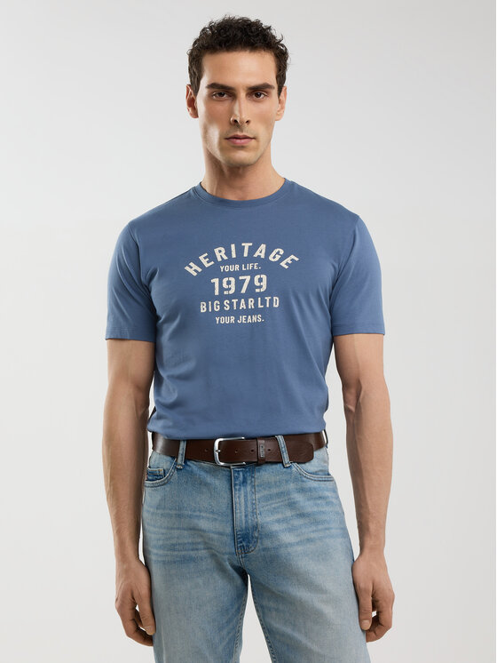 BIG STAR BIG STAR T-Shirt SERTER Niebieski Basic Fit