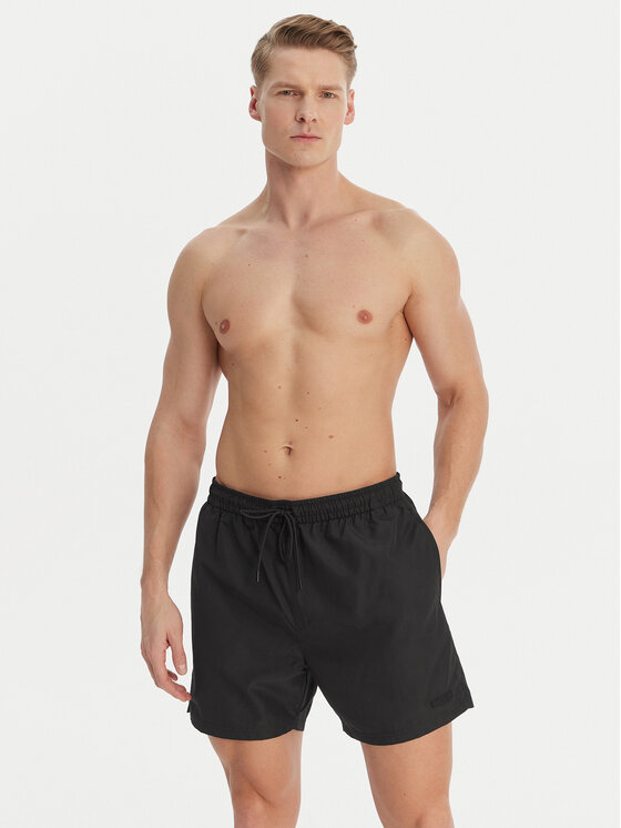 Calvin Klein Swimwear Calvin Klein Swimwear Pantaloni scurți pentru înot LV00N61027 Negru Regular Fit
