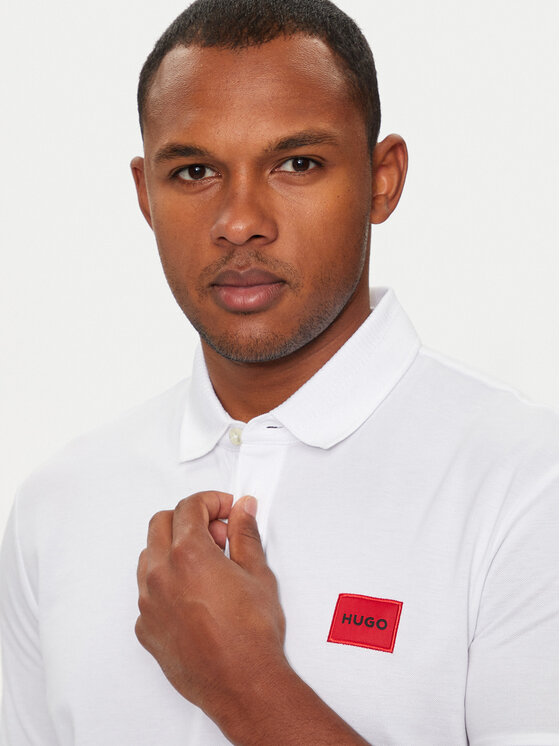 HUGO Hugo Polo Dereso222 50466202 Biały Slim Fit