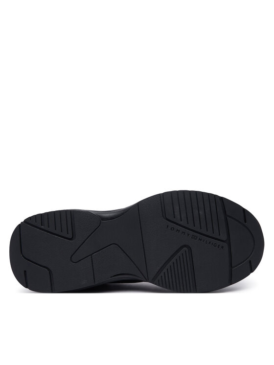 Tommy Hilfiger Tommy Hilfiger Sneakersy Modern Runner Shiny Leather FW0FW09413 Čierna
