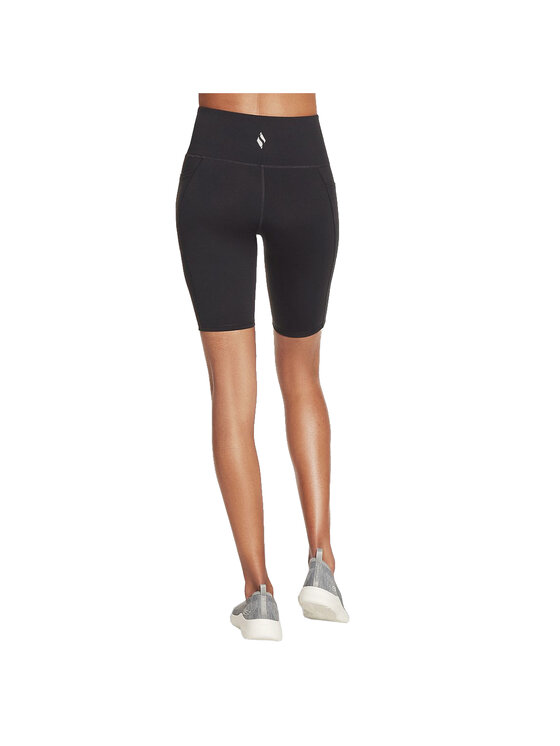 Skechers Skechers Szorty sportowe Skechers Go Walk High Waisted Bike Short Czarny Regular Fit