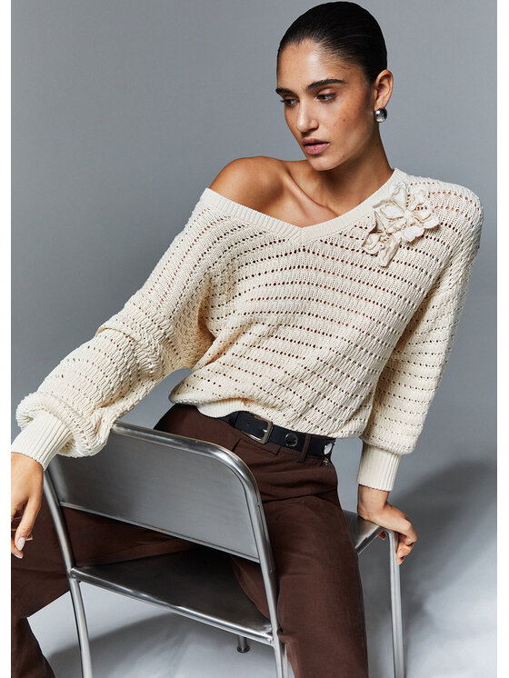 Liu Jo Liu Jo Maglione CA6304MS042P9572 Crema Regular Fit