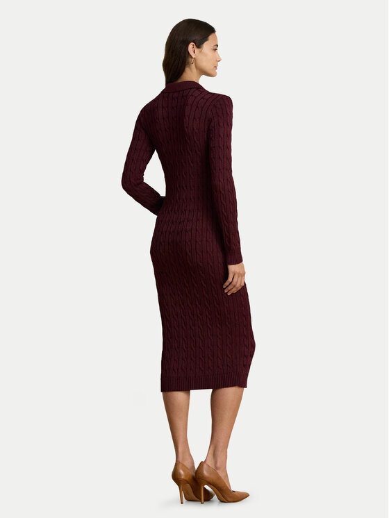 LAUREN RALPH LAUREN LAUREN RALPH LAUREN Трикотажна сукня 200B34422003 Бордовий Slim Fit