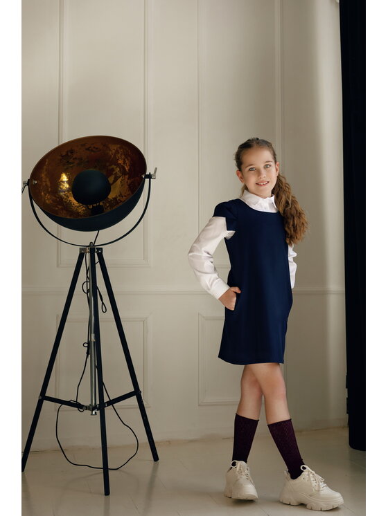 SLY SLY Sukienka 5S-205B Granatowy Comfortable Fit