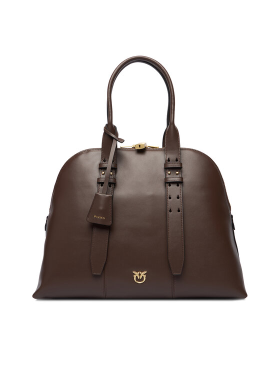 PINKO PINKO Kabelka Bowling Bag Medium AI 25-26 PLTT 105172 A0QO Hnedá