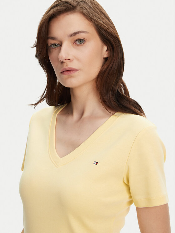 Tommy Hilfiger Tommy Hilfiger T-shirt New Cody WW0WW40584 Giallo Slim Fit