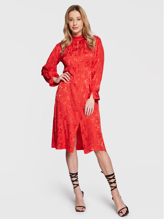 Closet London Každodenné šaty D8228 Červená Regular Fit