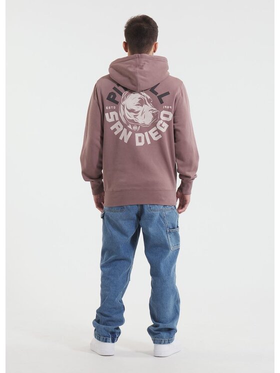 PITBULL PITBULL Bluza Bluza męska z kapturem DOG SD XXL Bordowy Regular Fit