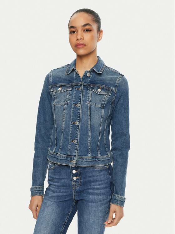 Tommy Jeans Tommy Jeans Jeansová bunda Vivianne DW0DW20158 Tmavomodrá Regular Fit