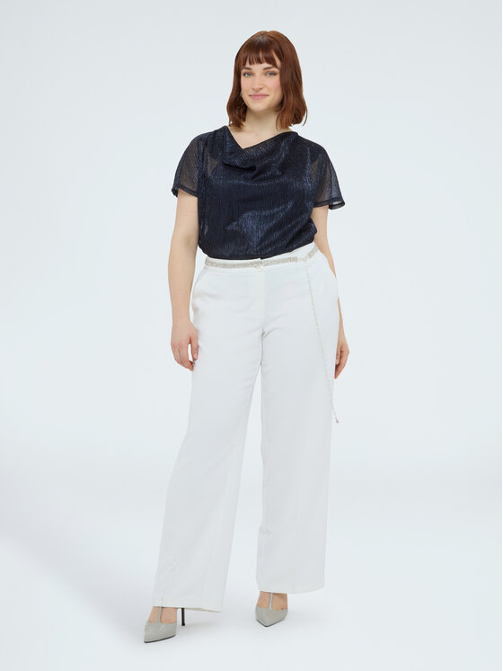 Fiorella Rubino Fiorella Rubino Bluzka G017L009412N034 Niebieski Regular Fit