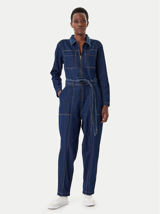 French Connection French Connection Jumpsuit 7UZAC Dunkelblau Regular Fit