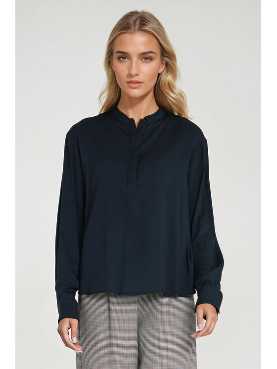 NIFE NIFE Halenka B194 Tmavomodrá Oversize