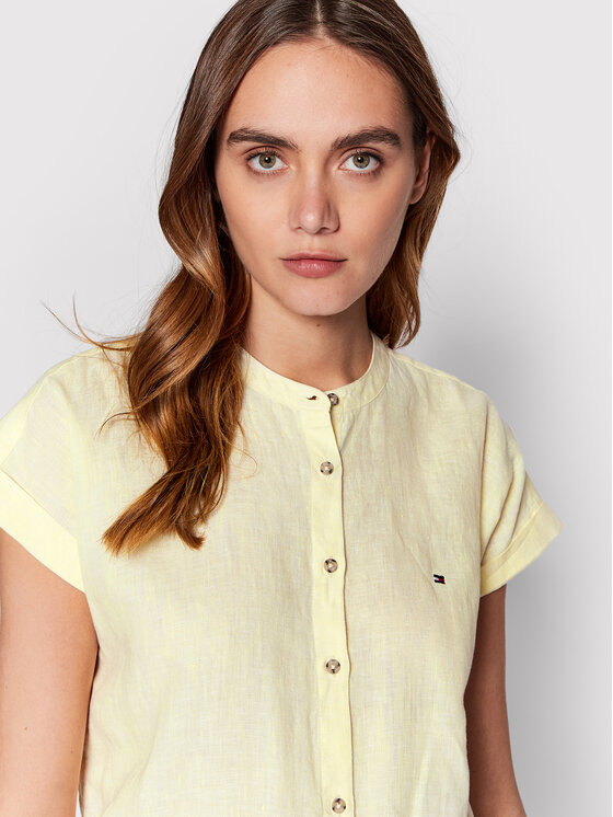 Tommy Hilfiger Tommy Hilfiger Košilové šaty WW0WW34108 Žlutá Relaxed Fit