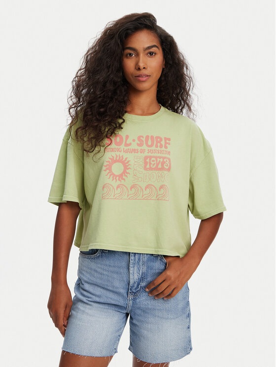 Billabong Billabong Marškinėliai Sol Surf EBJZT00428 Žalia Oversize