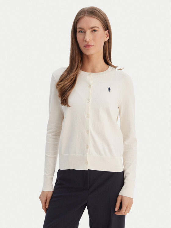 Polo Ralph Lauren Cardigan 211971871003 Écru Slim Fit