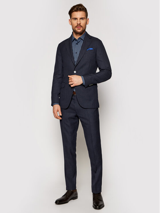Pantalone da abito Denz 5170 5027 Blu scuro Slim