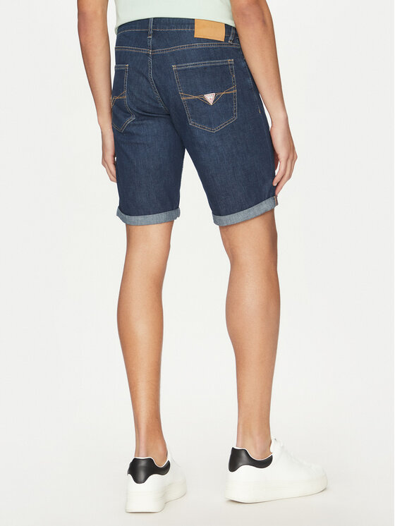 Guess Guess Džinsiniai šortai M5GD01 D5MZ1 Tamsiai mėlyna Regular Fit