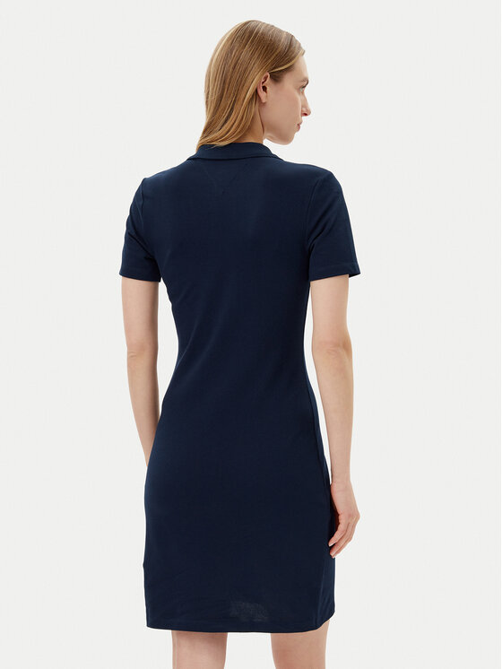 Tommy Hilfiger Tommy Hilfiger Každodenní šaty WW0WW42567 Tmavomodrá Slim Fit
