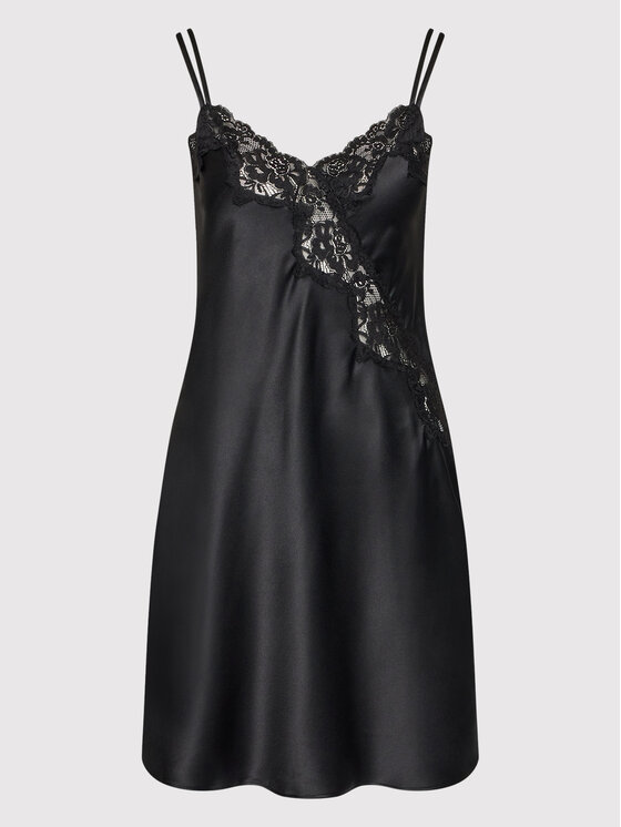 LAUREN RALPH LAUREN Lauren Ralph Lauren Camicia da notte ILN31684 Nero Regular Fit