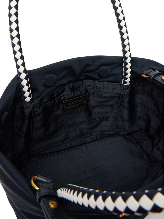 Tommy Hilfiger Tommy Hilfiger Rankinė Th Marina Bucket Nylon AW0AW18831 Tamsiai mėlyna